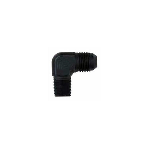 Squirrelly Performance NPT Adapter Fitting | 10an to 3/4 NPT  | 90 Degree | Black