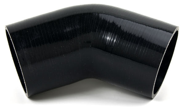 Squirrelly Performance Silicone Reducer Coupler | 45 Degree | 4" to 3.5" | Black