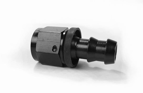 Squirrelly Performance Push-Lock Fitting | -10an | Straight | Black
